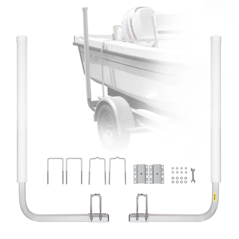Set marino in acciaio antiruggine con copertura per la pesca, doppi supporti con rimorchio da 60'' per guida SA e sci Ibly ideale regolabile in PVC_voghion.com