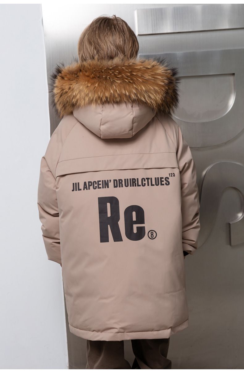 Boys' Winter Puffer Jacket With Hood - Lightweight Warm Down Coat For Kids, Water-Resistant Outerwear, Loose Fit, Zipper Closure, Multiple Colors_voghion.com