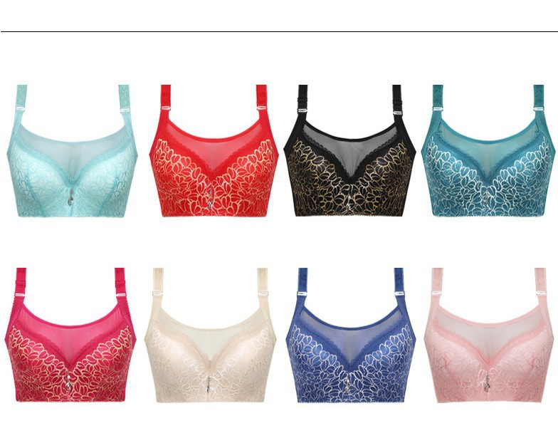 Women's Intimates Adjustment Type Thin Style Large Chest Small Gathered Full Cup Sexy Large Size Bra Underwear_voghion.com
