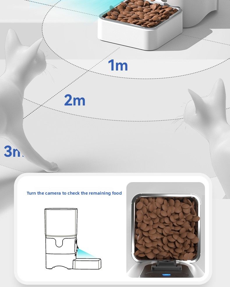 Slimme voerbak voor huisdieren met wifi-verbinding: volledig automatische, getimede en kwantitatieve voeding voor honden en katten_voghion.com