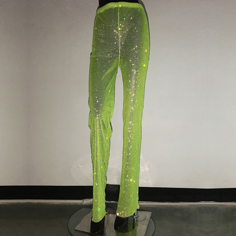 Maglietta da pesca con strass, a maniche lunghe, girocollo, leggera e di lusso, da donna, con look scintillante, alla moda e di tendenza._voghion.com