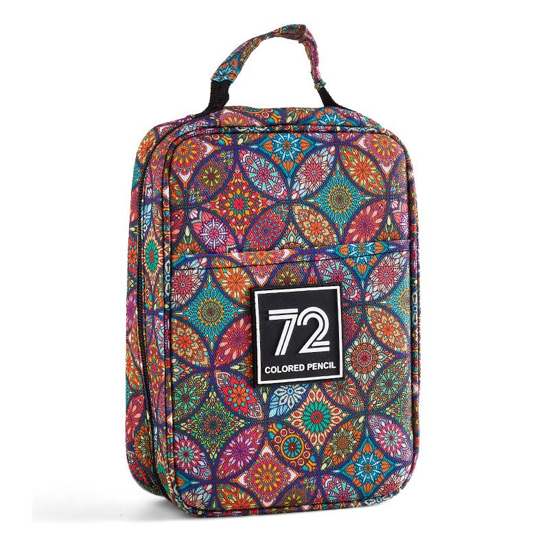 Astuccio portapenne da 72 colori con grande capacità - Tonalità vivaci Macaron e Morandi, organizer portatile per articoli artistici per studenti e artisti_voghion.com