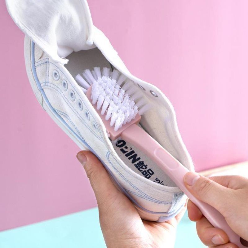 Long Handle Soft Wool Shoe Brush Five-sided Brush Household Special Shoe Brush Children's Plastic Laundry Shoe Washing Brush Spot_voghion.com