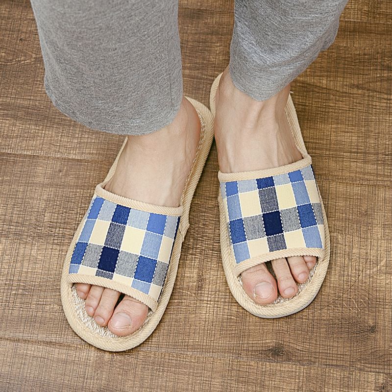 Leinen Sommer Damen Home, Romantisches Paar, Bodensandalen, Mode Vielseitig Freizeit Täglich_voghion.com