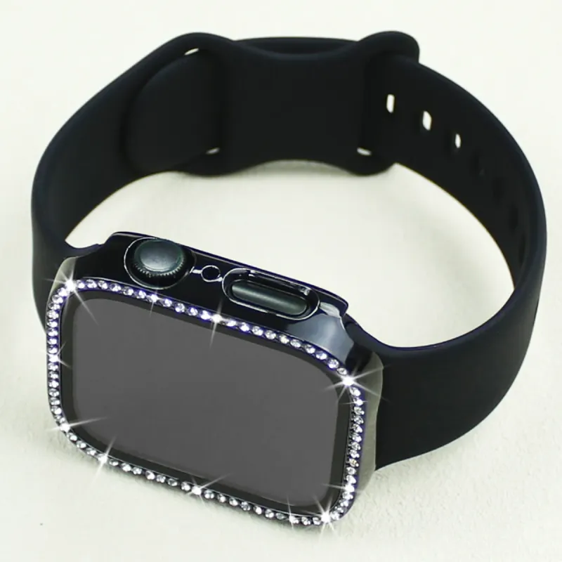 Silicone Band For IWatch 45mm 41mm 44mm 40mm Screen Protector Case And Sport Strap IWatch Series 9 8 7 6 5 4 SE Bracelet_voghion.com