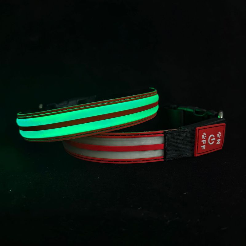 Nieuwe LED USB oplaadbare lichtgevende halsband voor huisdieren_voghion.com
