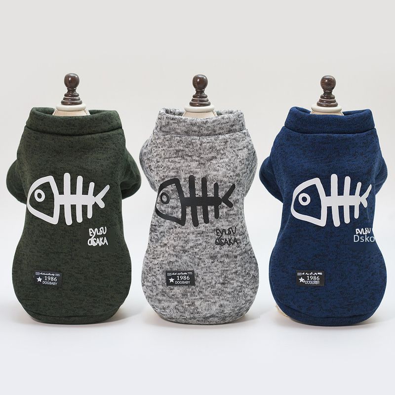 Hundekleidung Haustierkleidung Herbst und Winter Katzenkleidung Teddyhund kleine Hunde Haustierkleidung 18 Fischknochenpullover_voghion.com