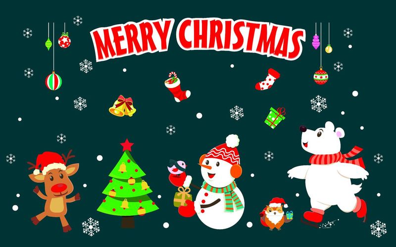 Set de vinilos navideños para pared: Papá Noel, copos de nieve y árboles de dibujos animados para decorar escaparates y tiendas (45 x 60 cm, PVC, 9 diseños)_voghion.com