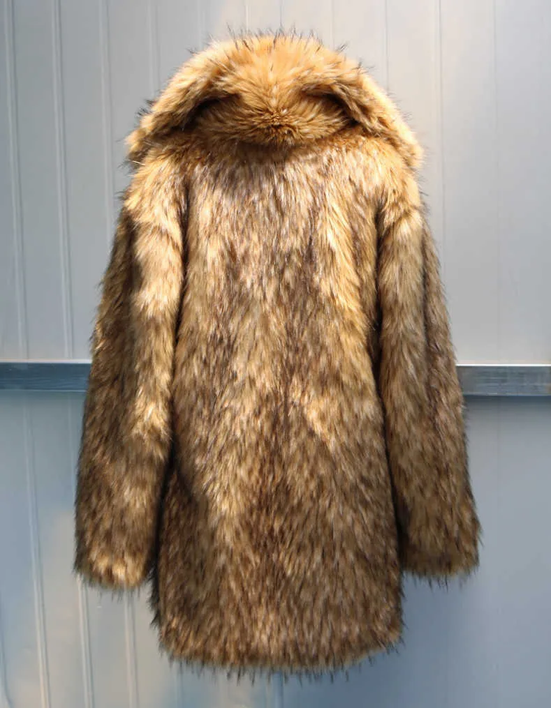 PFHQ 2022 Winter Neue männer Trendy Faux Nerz Pelzmantel Anzug Kragen Lange Fair Elegante Verdickte Mode Kleidung 21Q4446_voghion.com