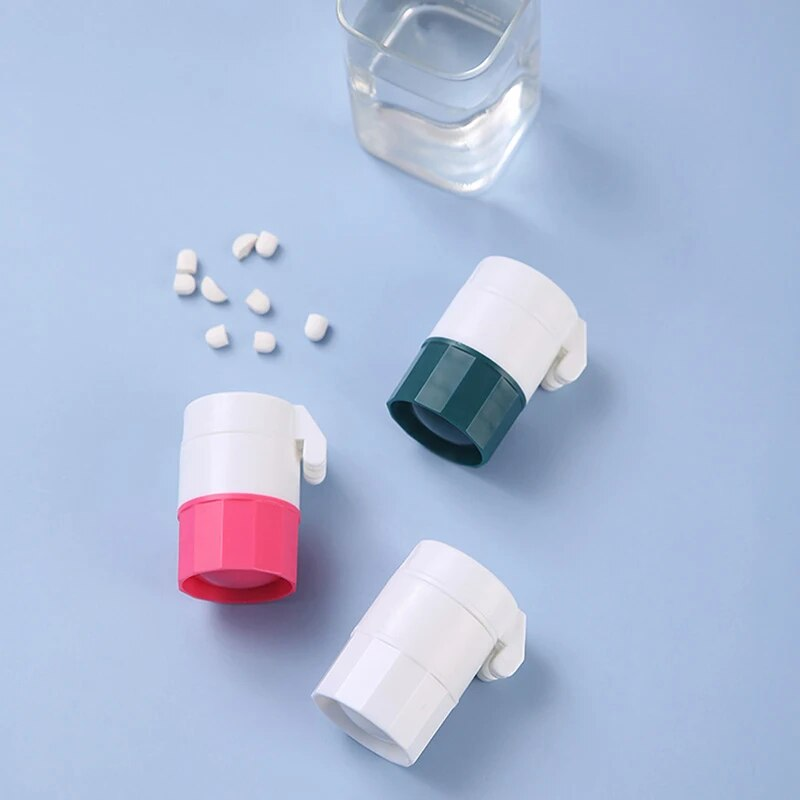 4 In 1 Portable Case Splitter Powder Pastillero Grinder Cutter Medicine Storage Drug Container Pill Box_voghion.com