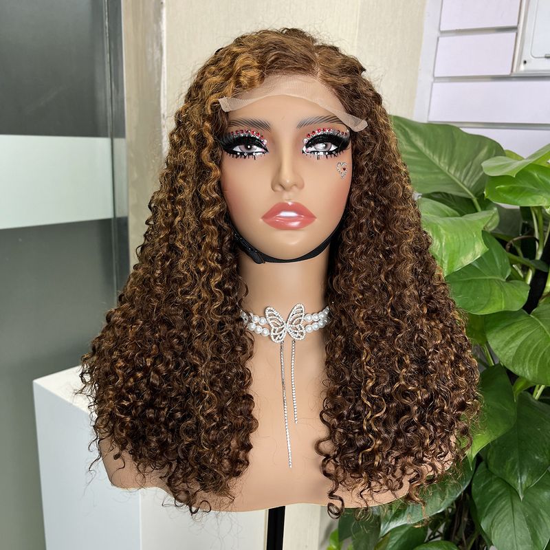 Peruka z ludzkich włosów Kobiety 5x5pissy18 "pixie kręcone peruki Peruka z ludzkich włosów_voghion.com