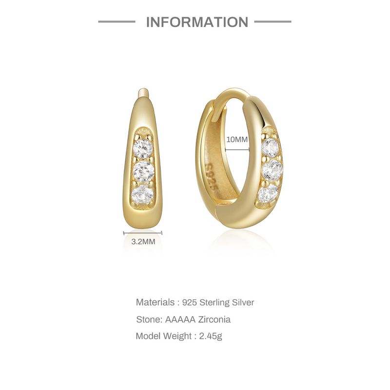 Orecchini in argento sterling S925 con diamanti stile Ins, di lusso, di colore chiaro, di alta qualità, con diamanti._voghion.com