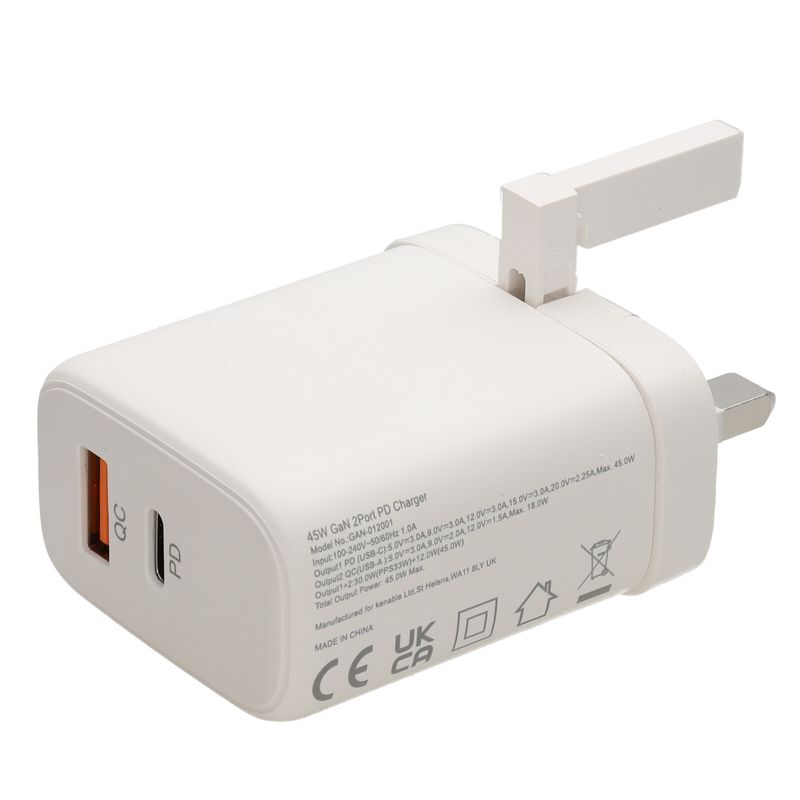 65W / 45W GaN USB C Schnellladegerät QC PD 3.0 für iPhone Samsung MacBook Pro Laptop_voghion.com
