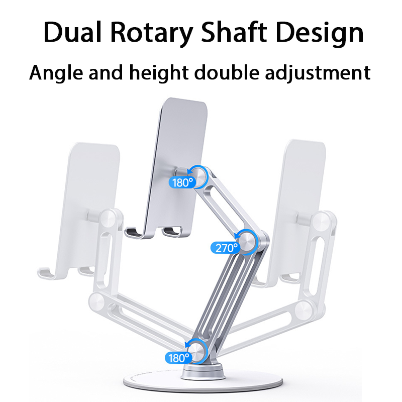 L8 Phone Tablet Universal Bracket Aluminum Alloy Mobile Phone Bracket Foldable Storage Desktop Holder iPhone Stand iPad Stand_voghion.com