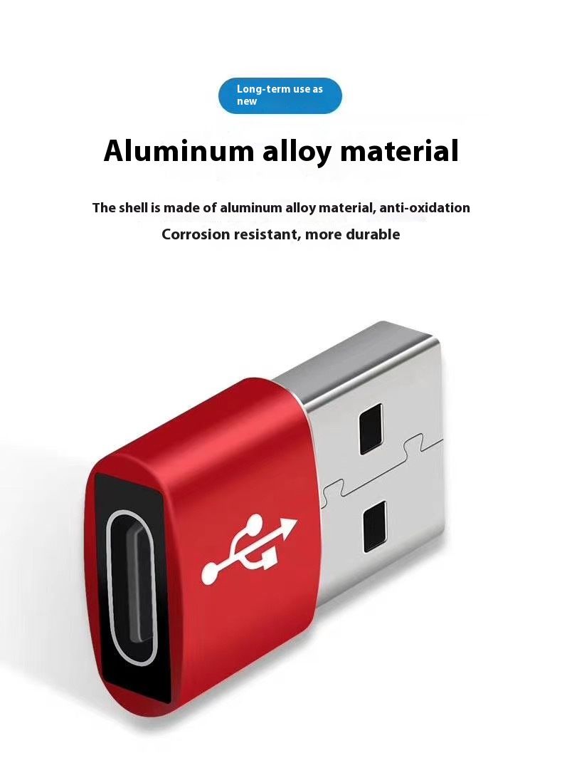 Metalladapter für Musikfestivals, USB-Öffentlichkeits-zu-Typ-C-Adapter aus Aluminiumlegierung_voghion.com