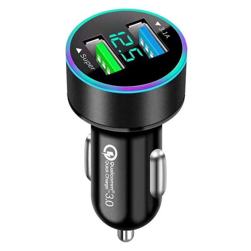 Car Chargers Super Fast Charge PD+QC3.0 Alloy Digital Display Multi Function 66W_voghion.com