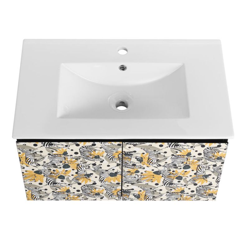 30'' Floating Wall-Mounted Bathroom Vanity With Ceramics Sink & Soft-Close Cabinet Door, KD-Package_voghion.com