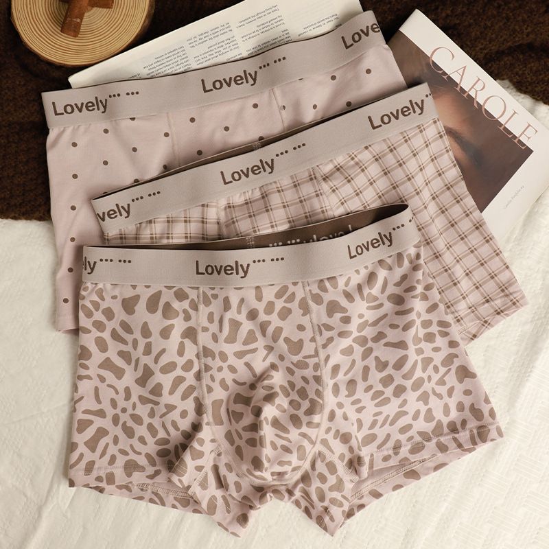 Herrenunterwäsche Leopard Dot Bequeme Boxershorts aus Baumwolle Mittelhohe Jungenshorts Trendy_voghion.com