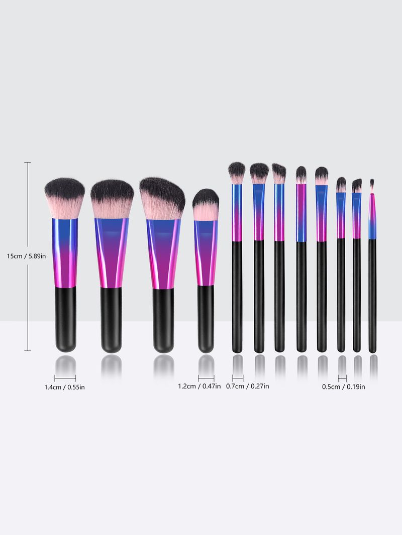 12 neues mehrfarbiges Tuben-Make-up-Pinselset_voghion.com