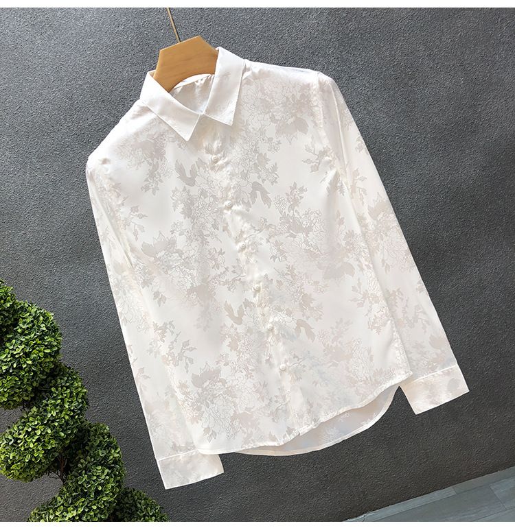 Shirt Men's High-end Sense 2024 Autumn Long-sleeved Ins Ruffian Handsome Dark Pattern Shirt Slim-fitting Design Trendy Brand Men's Clothing_voghion.com