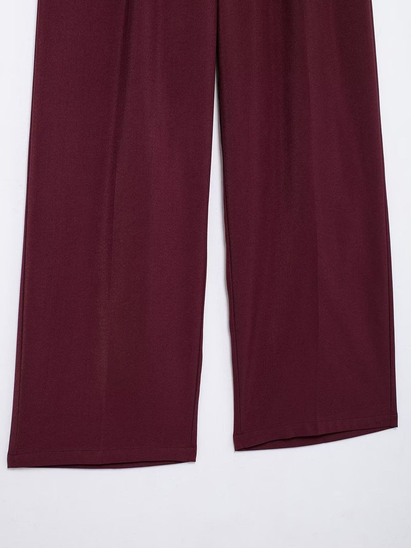 Women's Clothing Autumn Ankola Red Double Breasted Jacket Pants Suit_voghion.com