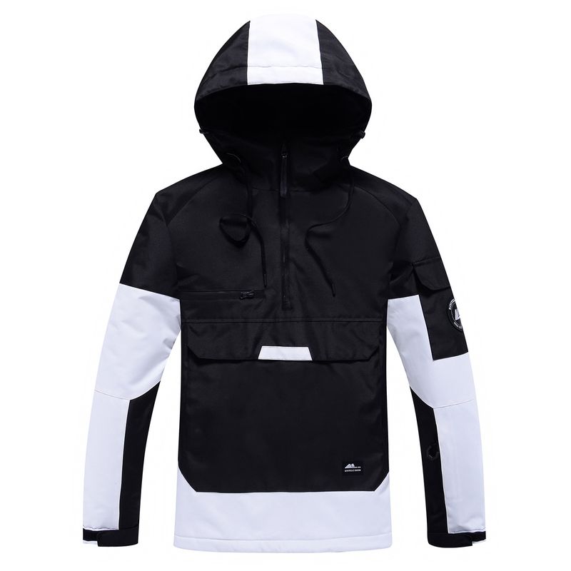 Color-Block Suit Windproof Waterproof Warm Breathable Couple Style Ski Hoodie For Snowboarding And Skiing_voghion.com