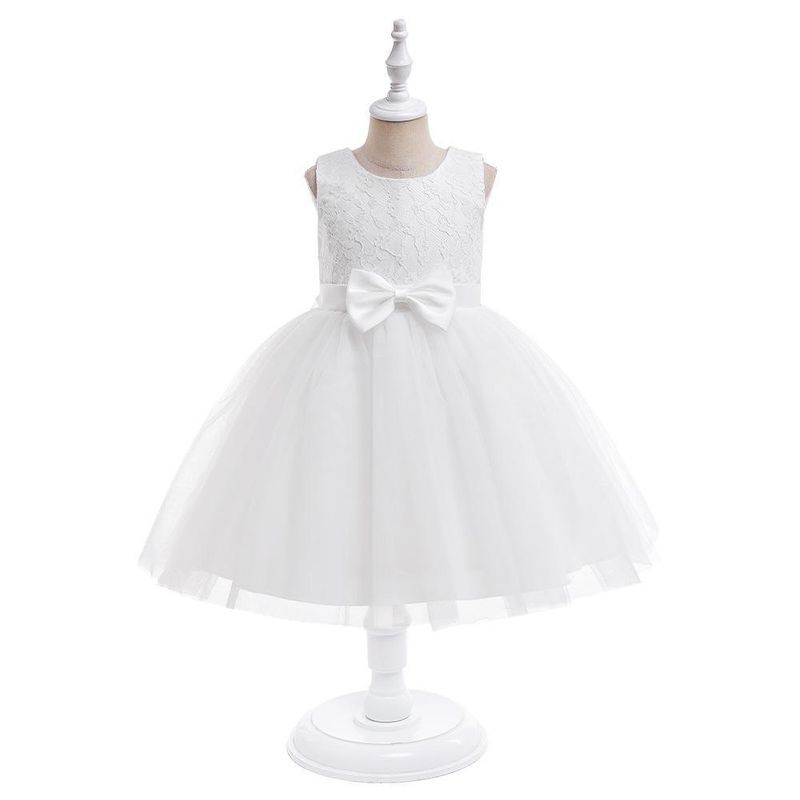 Nuovo vestito per bambini, vestito da principessa per bambine di piccole e medie dimensioni, gonna in tutù con fiocco ricamato e giacca, completo in 2 pezzi_voghion.com