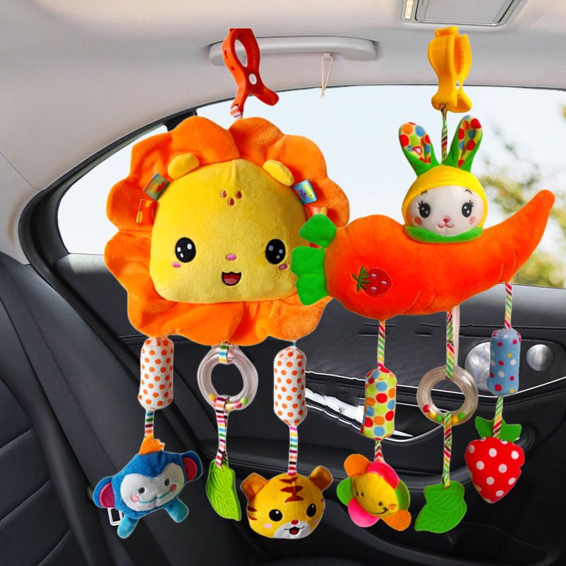 Nuevo colgante para carrito de cuna, estilo gris, para bebé, con forma de animal, campanas de viento, juguete de peluche para cama_voghion.com