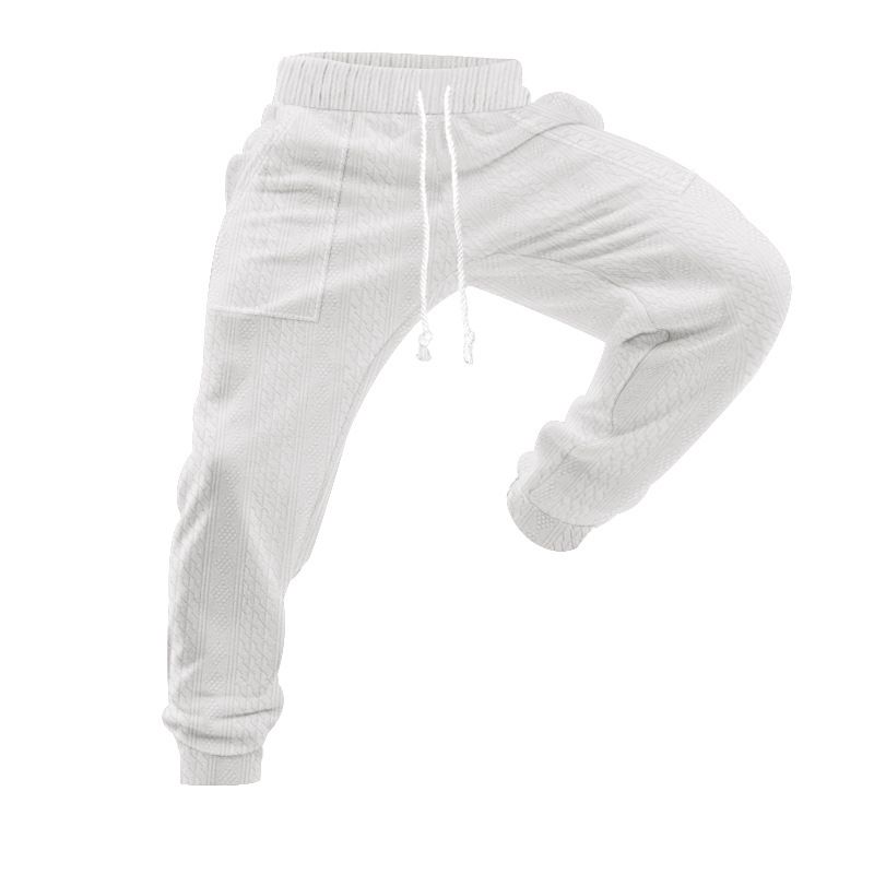 Herbst Winter Neue Herren Gestrickte Tigha Lässige Atmungsaktive Sport Große Kordelzug Lange Hosen Für Männer_voghion.com