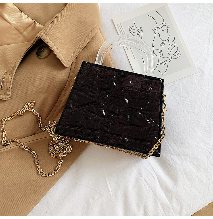 Borse donna borsa da donna di design di nicchia 2023 Borsa in gelatina a tracolla portatile in rete acrilica trasparente screpolata con ghiaccio rosso marea_voghion.com
