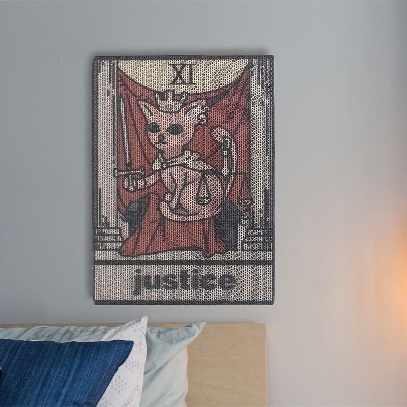 Tarot Card Scratching Vertical Wall-Mounted Corrugated Paper Non-Shedding Living Room Bedroom Sofa Large Cat Claw Board_voghion.com