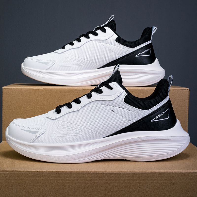 Unschlagbare Qualität Neue Herbst- und Winter-Ultrafaser-Leder-wasserdichte schwarze Herren-Freizeitsport-Vielseitige Laufschuhe mit dicker Sohle_voghion.com