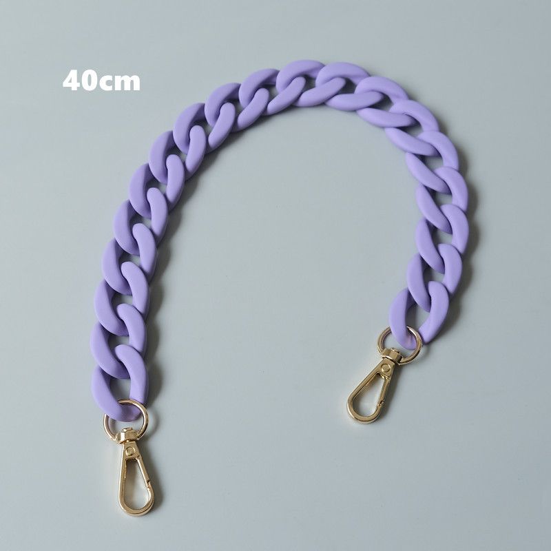 Women's Fashion Colorful Acrylic Resin Chain, Color-Block Handmade Detachable Lacquer Fishbone Decorative Chain_voghion.com