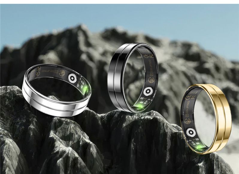 Smart Bluetooth Wearable Couple Ring Finger Ring Step Count Sleep Heart Rate Blood Oxygen Pressure Blood Pressure Exercise_voghion.com
