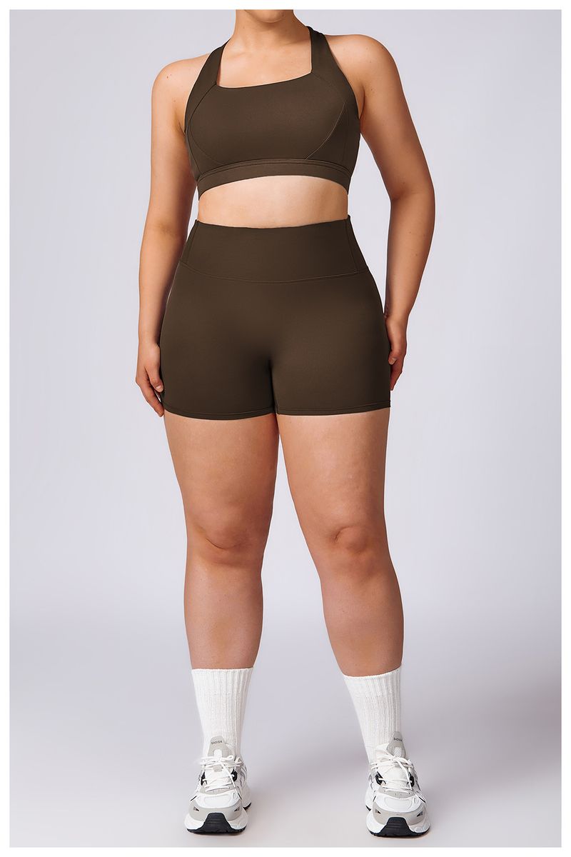 Obesity Plus Size Yoga Suit For Women's Quick Drying Pilates Running Tight Fitness Set 8047_voghion.com