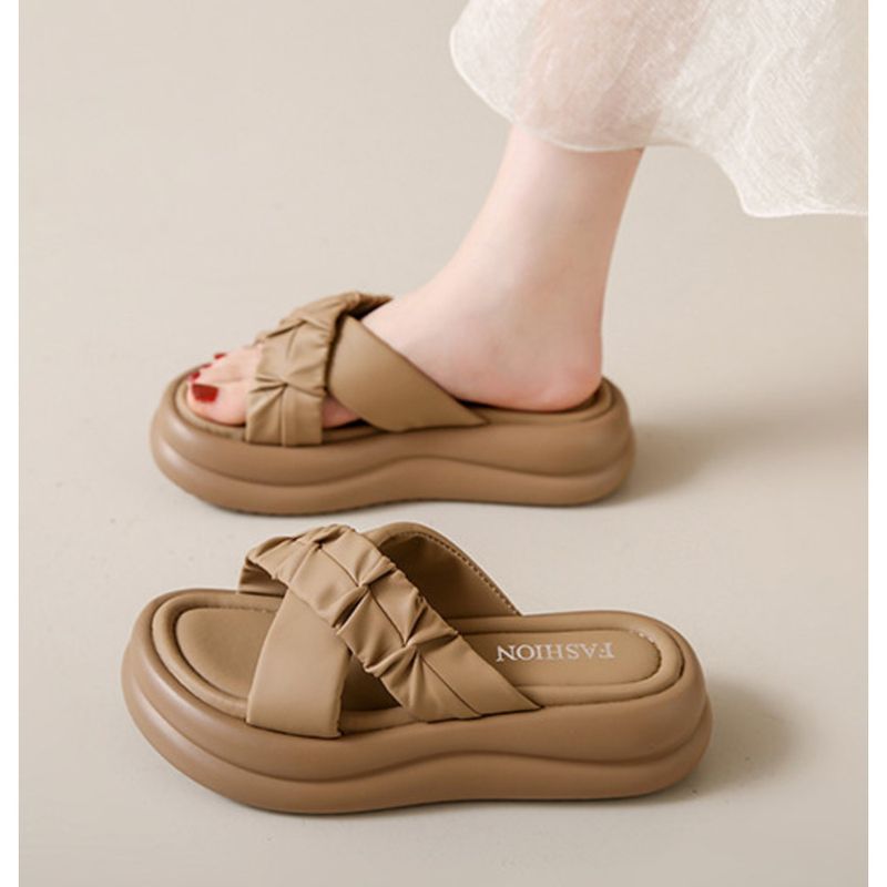 Γυναικεία σανδάλια με χοντρή σόλα και ανυψωτικά, καλοκαίρι 2024, μοντέρνα σανδάλια Fairy Wind, με πλατφόρμες δύο τεμαχίων, μικρές_voghion.com