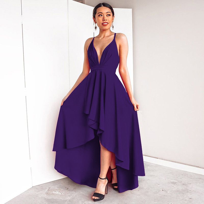 Damenbekleidung Heißes Kleid Damen Strapse Sexy Abendkleid Langes Kleid Einteilige Lieferung_voghion.com