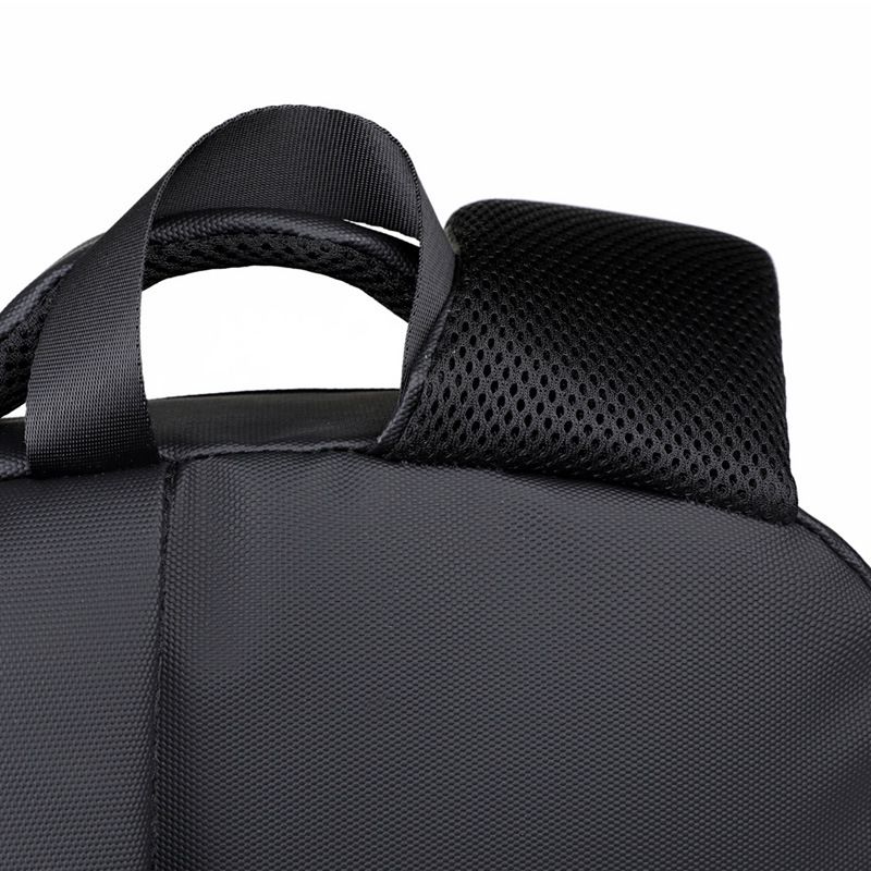 Mochila clásica negra de tela Oxford, estilo universitario, impermeable, ligera, multicapa, de gran capacidad, moderna, para mujer._voghion.com