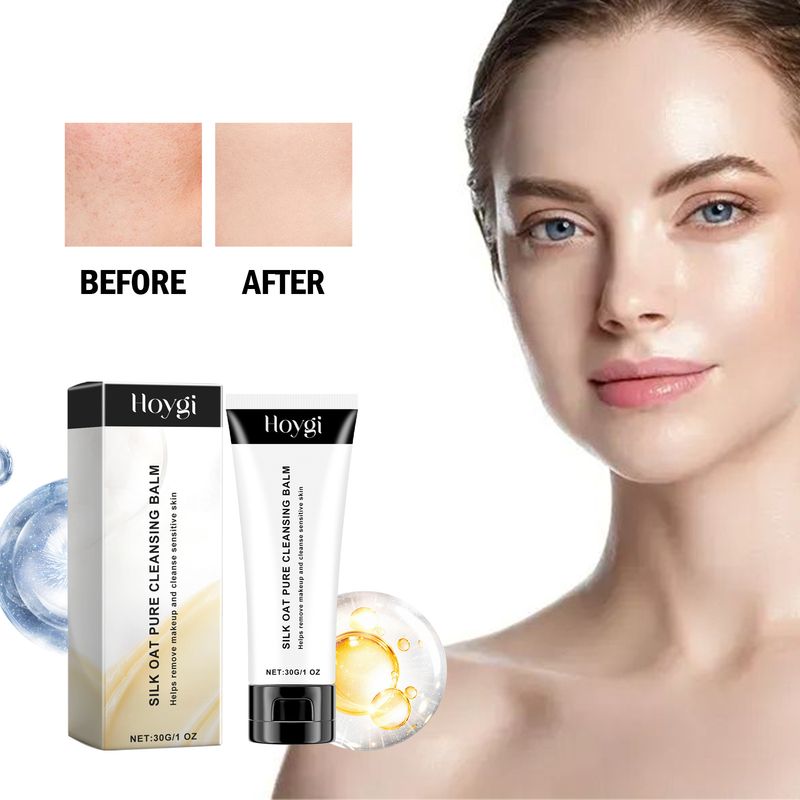 L'avena Hoygi pulisce delicatamente i pori, idrata la pelle, idrata, rinfresca e controlla il detergente viso sebo_voghion.com