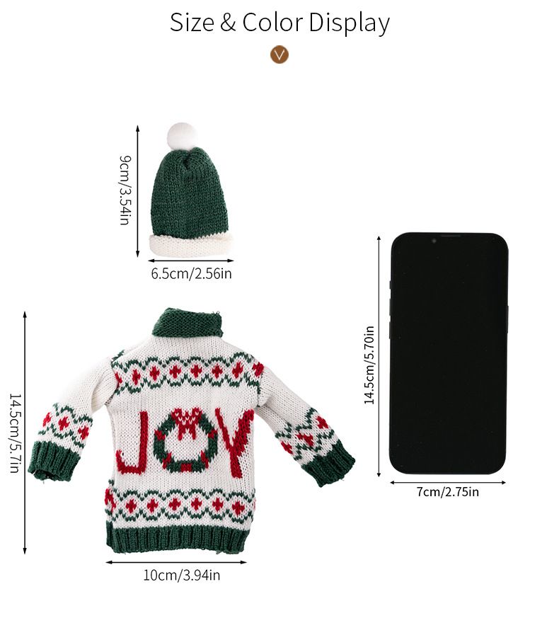 Gestrickter Weihnachtsflaschenüberzug mit Schneemann-Motiv, gemütliche Weihnachtsdekoration, ideal als Geschenk für Weinliebhaber_voghion.com