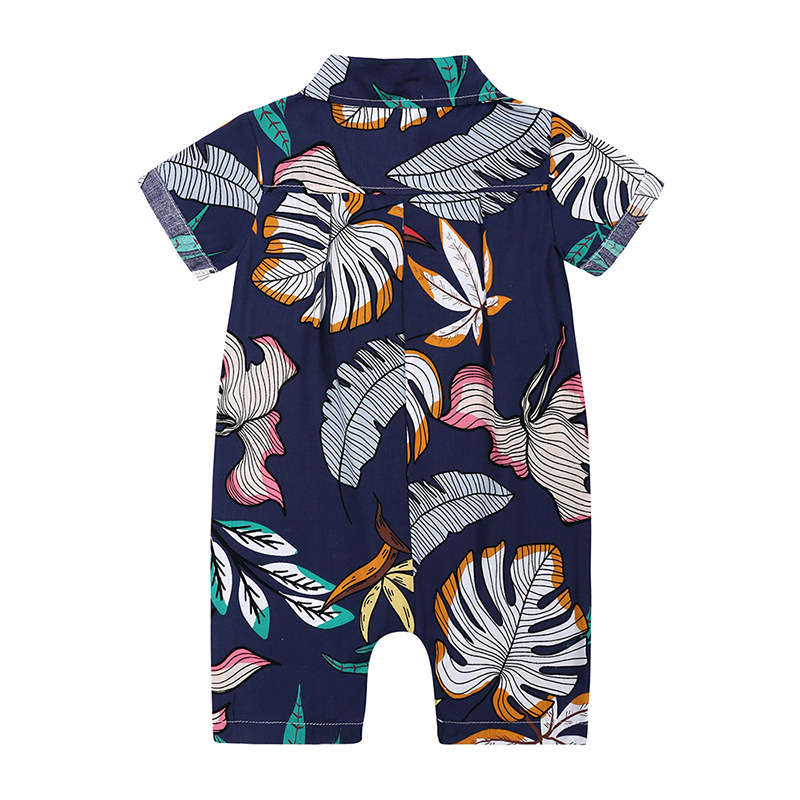 Mother&Kids Completo estivo per bambini Camicia a maniche corte stampata per ragazzi Set di due pezzi_voghion.com