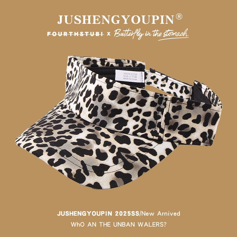 Unbeatable Quality Empty Top Hat With Leopard Print Outdoor Sun Protection, Suitable For Running And Golf_voghion.com