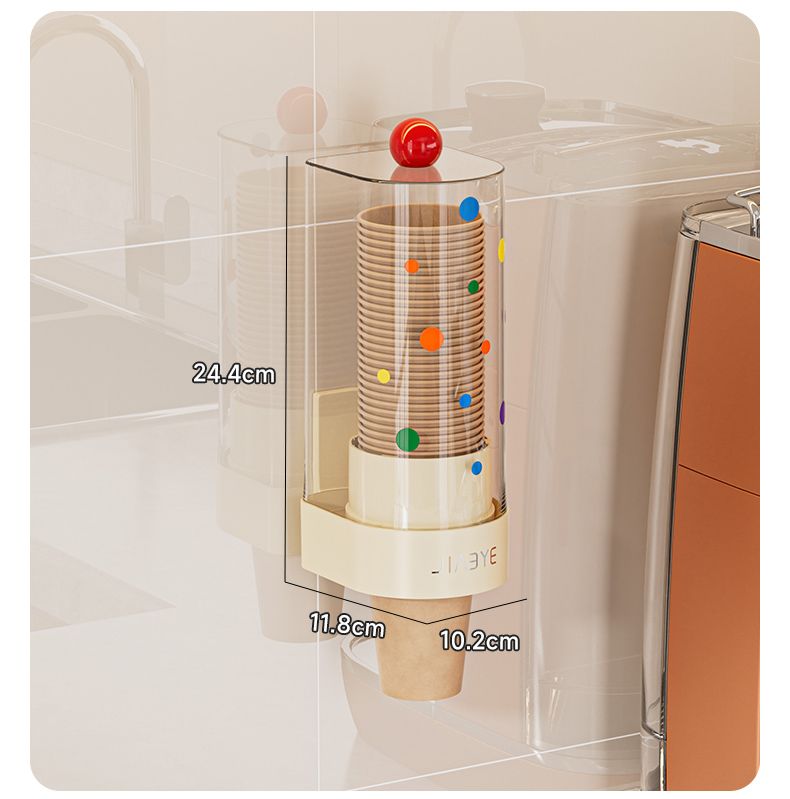 Disposable Wall-Mounted Rack Water Bar Storage Box Paper Holder Cup Dispenser_voghion.com