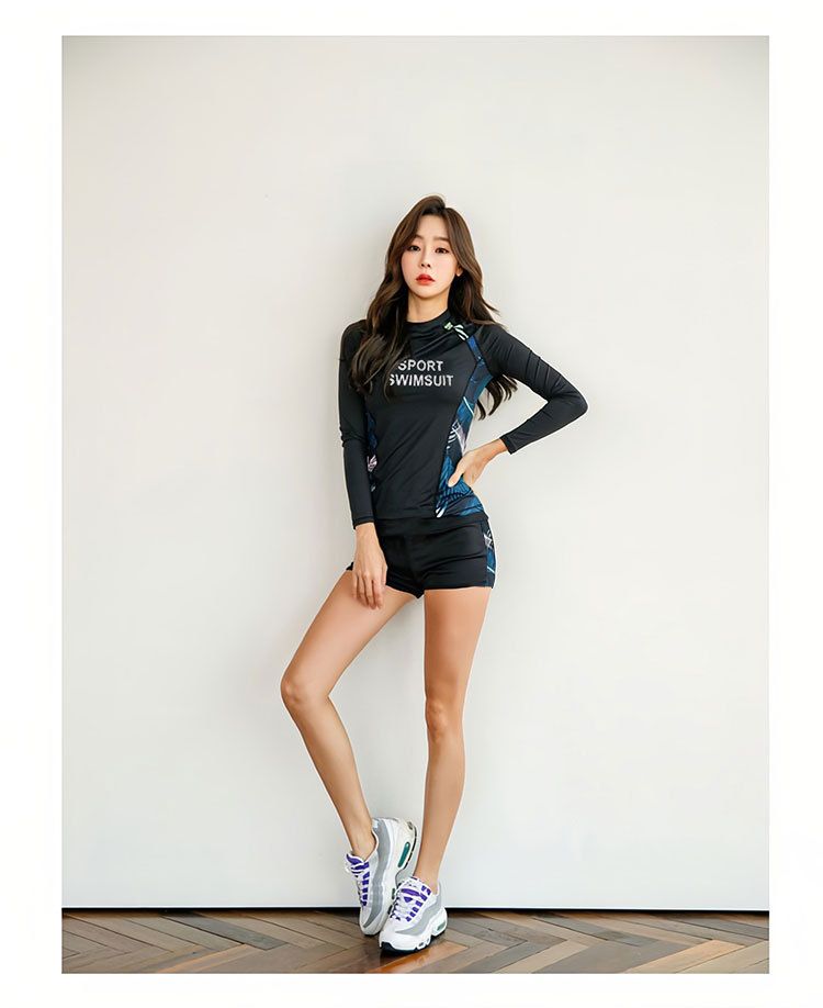 Women's Clothing Men's Long Sleeved Diving Suit, Women's Split Slim Chest Pad Jellyfish Surfing Suit, Couple Sunscreen Hot Spring Swimsuit New Style_voghion.com