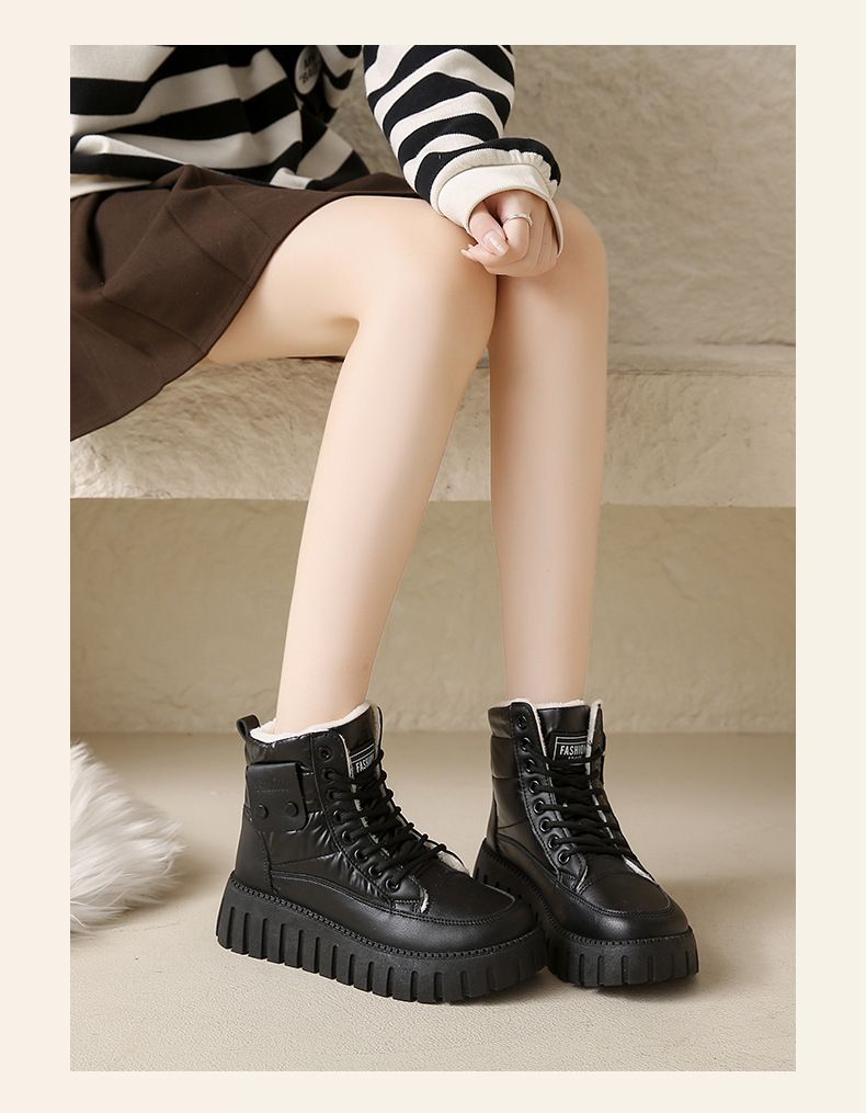 Scarpe da donna in cashmere da donna stivali caldi scarpe di cotone spesso stivali da neve_voghion.com