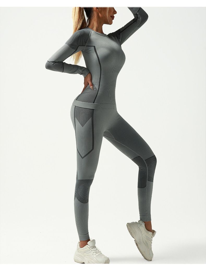 Completo intimo termico da sci senza cuciture da donna - Intimo termico ad alta elasticità per sport invernali, escursionismo e attività all'aperto_voghion.com