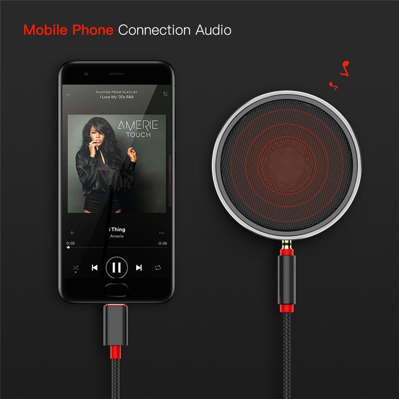 Music Festival Mobile live streaming sound card connection 4 sections, 3.5 to Type-C audio cable, microphone, karaoke, 8 recording_voghion.com