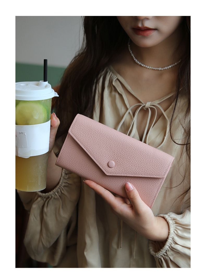 Echtes Leder Damen lange, multifunktionale, große Kapazität, neue Art, kleine Handtasche_voghion.com