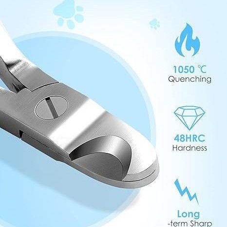 Nova tesoura para animais de estimação, aço inoxidável, cortador de unhas profissional para cães e gatos, pacote com 2_voghion.com