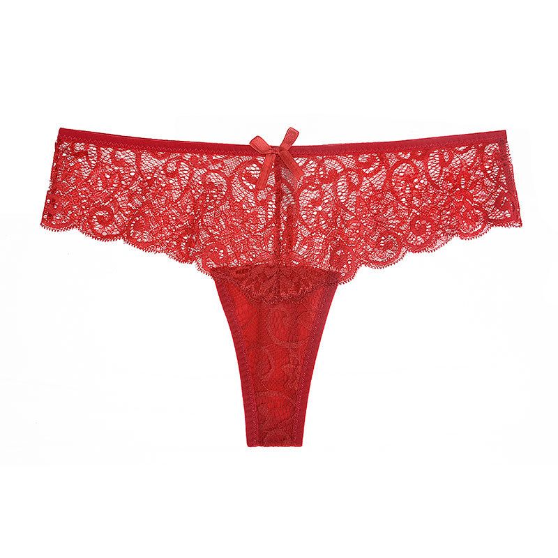 2025d 2025d Popular Lace Sexy Thong T-Panties Low Waist Cotton Crotch Women's Underwear_voghion.com